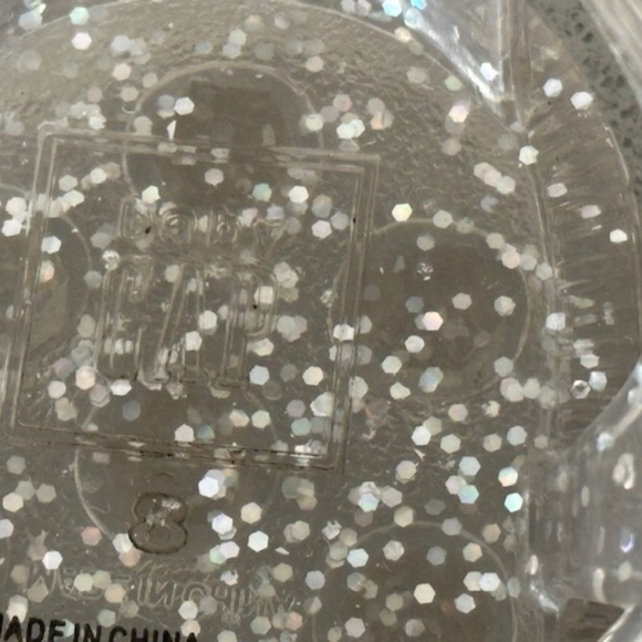 Little Girl Sz 8 Gap Jelly Clear Silver Glitter Buckle Sandals-Excellent Cond - Picture 2 of 4